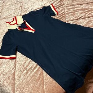 Tuckernuck Navy and Cream Top